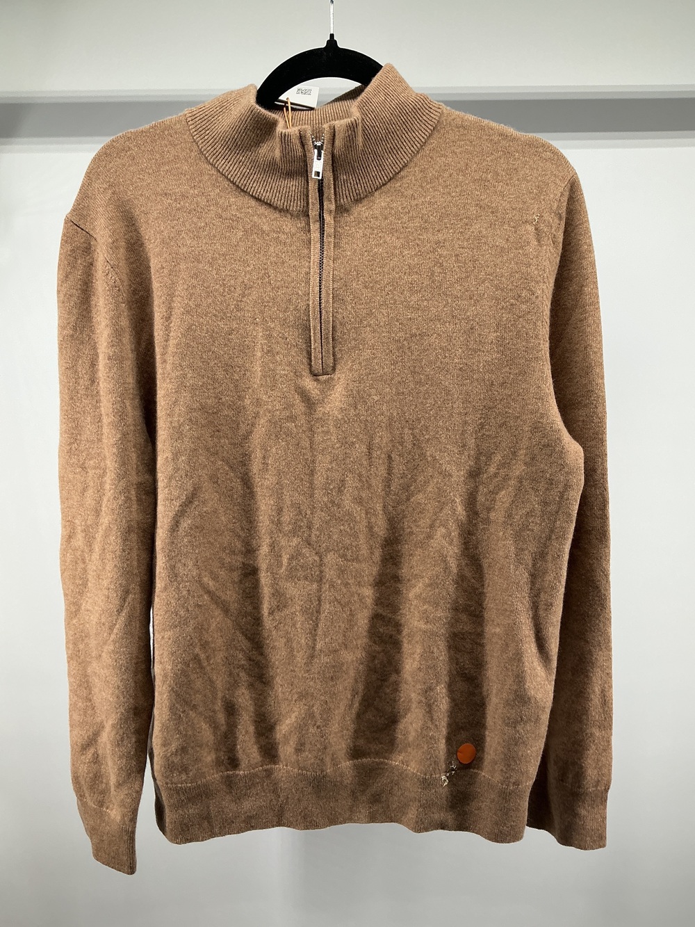 Mongolian Cashmere Quarter Zip Sweater